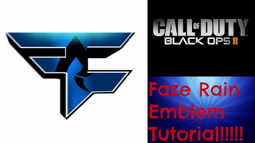 Black Ops 2 - Emblem Tutorial - Faze Rain! (Easy)
