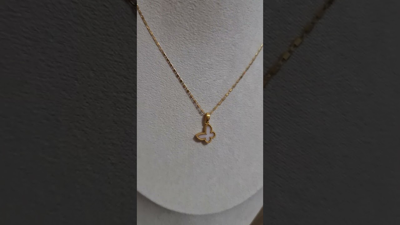 18k Vca butterfly necklace 