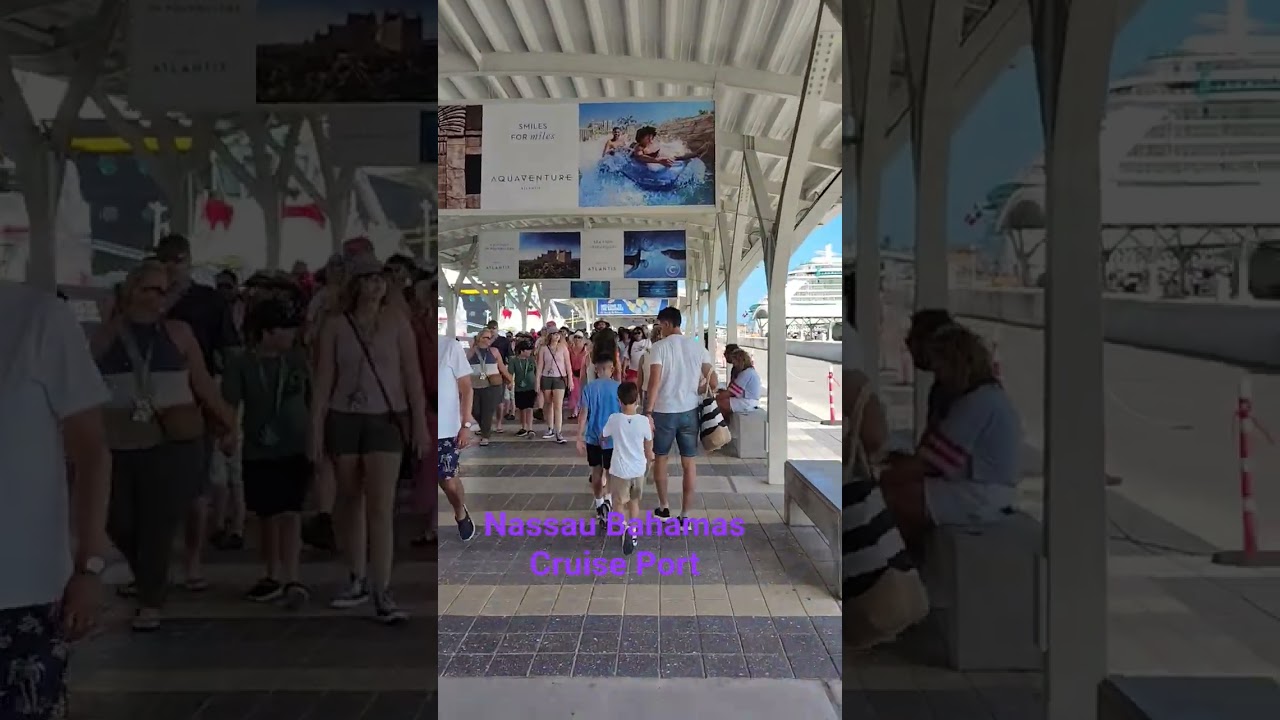 #nassau #bahamas  #atlantis #adventureoftheseas #cruise #royalcaribbean #cruiseport covered walkway