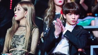 🐰Rosekook🐿️ Rose (blackpink) & Jungkook (bts) • Heat Waves • [fmv] Resimi