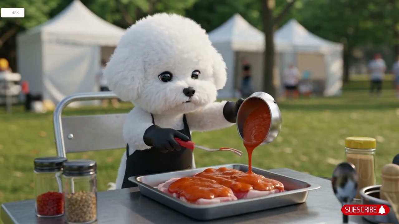 SomSom Cooks Glazed Pork Chops & Beer Set 🍖🍺 | Tiny Fluffy Chef Show