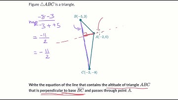 Triangle altitude equation | Coordinate geometry | Geometry (TX TEKS) | Khan Academy