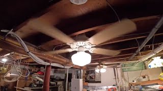 Installing Ceiling Fans Downstairs | Part 3; Hunter Passport in White with Light Oak Blades