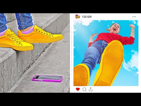 IDEI AMUZANTE ȘI CREATIVE DE POZE, PENTRU FETE || Trucuri DIY pentru poze de Instagram marca 123 GO!