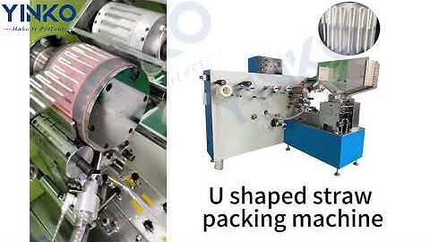 U shaped drinking straw packing machine working perfectly