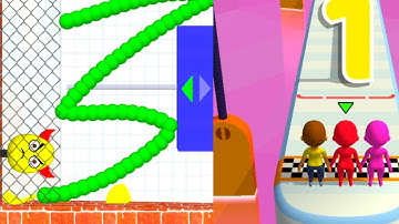 Draw To Smash Vs Fun Race 3D| Android ios| Asmr satisfying| Max levels