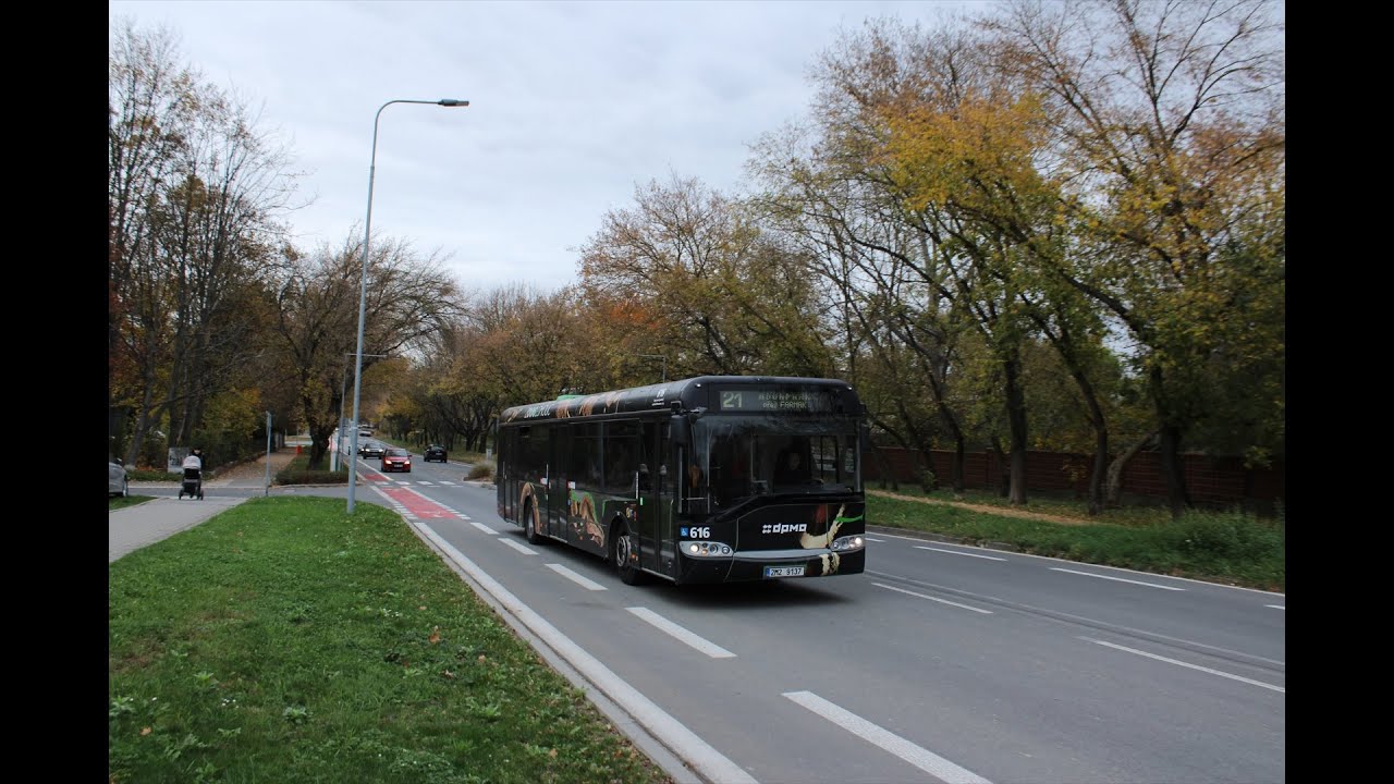 Autobus Solaris Urbino 12 II ev.č. 616 na lince 21