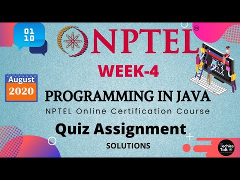 NPTEL Programming in Java Week 4 Quiz Assignment Solutions || August 2020 || Swayam