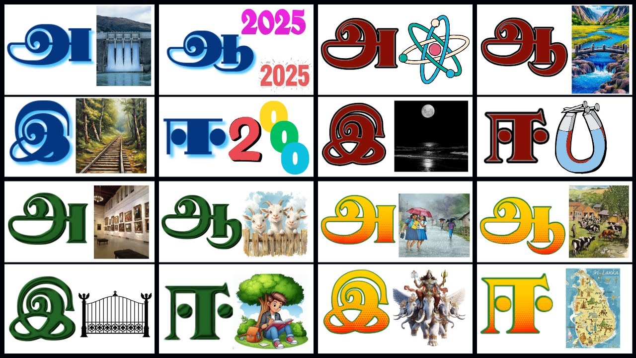 உயிர் எழுத்துக்கள் || Uyir Ezhuthukal | Learn Tamil Alphabets ||அ ஆ இ ஈ ...
