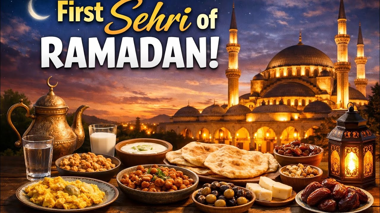 First Sehri of Ramadan 🌙 | Delicious Sehri Foods 🥘 + Mosque Ambience & Fajr Vibes