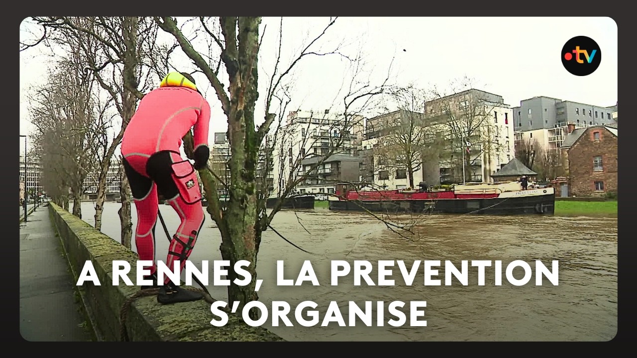 Rennes : face à la crue de la Vilaine, la prévention s'organise pour éviter les inondations.