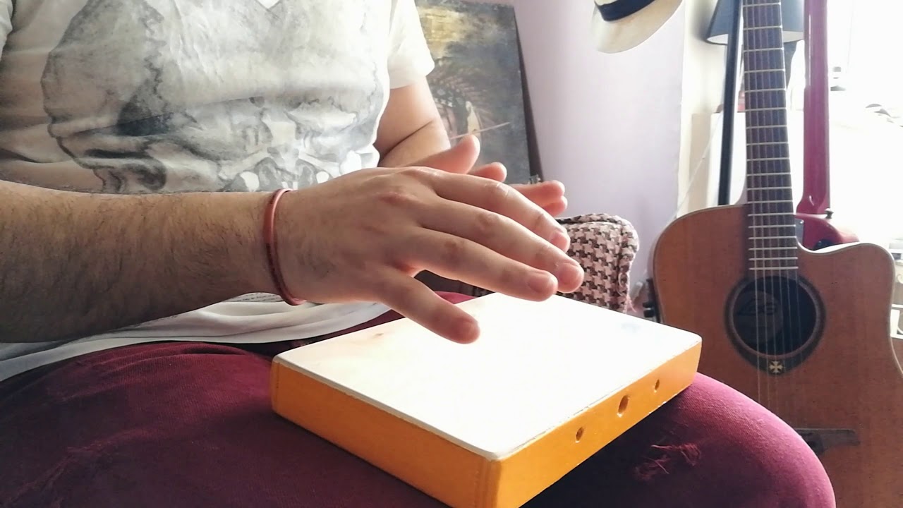 El yapımı ve el boyaması mini cajon fingerpad / Hand made and hand painted Cajon / DIY