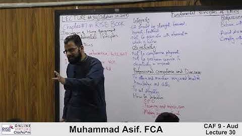 CAF 9 | Audit and Assurance | Lecture #30 | By Muhammad Asif