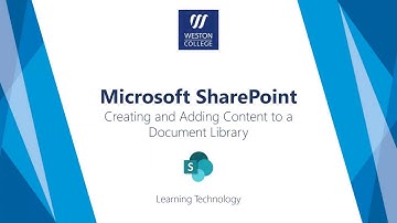 Creating and Editing a SharePoint Document Library