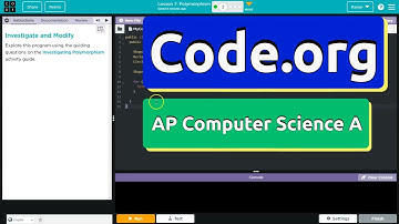 Code.org Lesson 7.2 Polymorphism | Tutorial with Answers | Computer Science A Unit 3