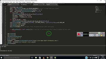 Counting Cars using OpenCV and Python and sending count to Firebase
