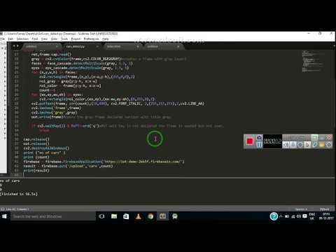Counting Cars using OpenCV and Python and sending count to Firebase