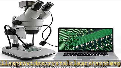 Swift S7-TGL-CA05 Trinocular Stereo Microscope, 7X-45X Zoom, WF10X Eyepieces, Gooseneck & Transmitt