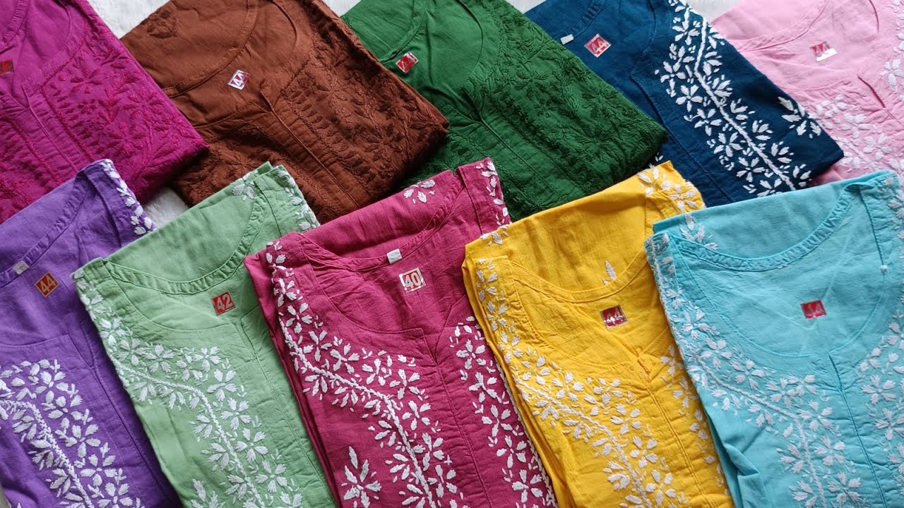 ♦️SOLD♦️Chikankari Cotton Kurtis...Free Shipping.