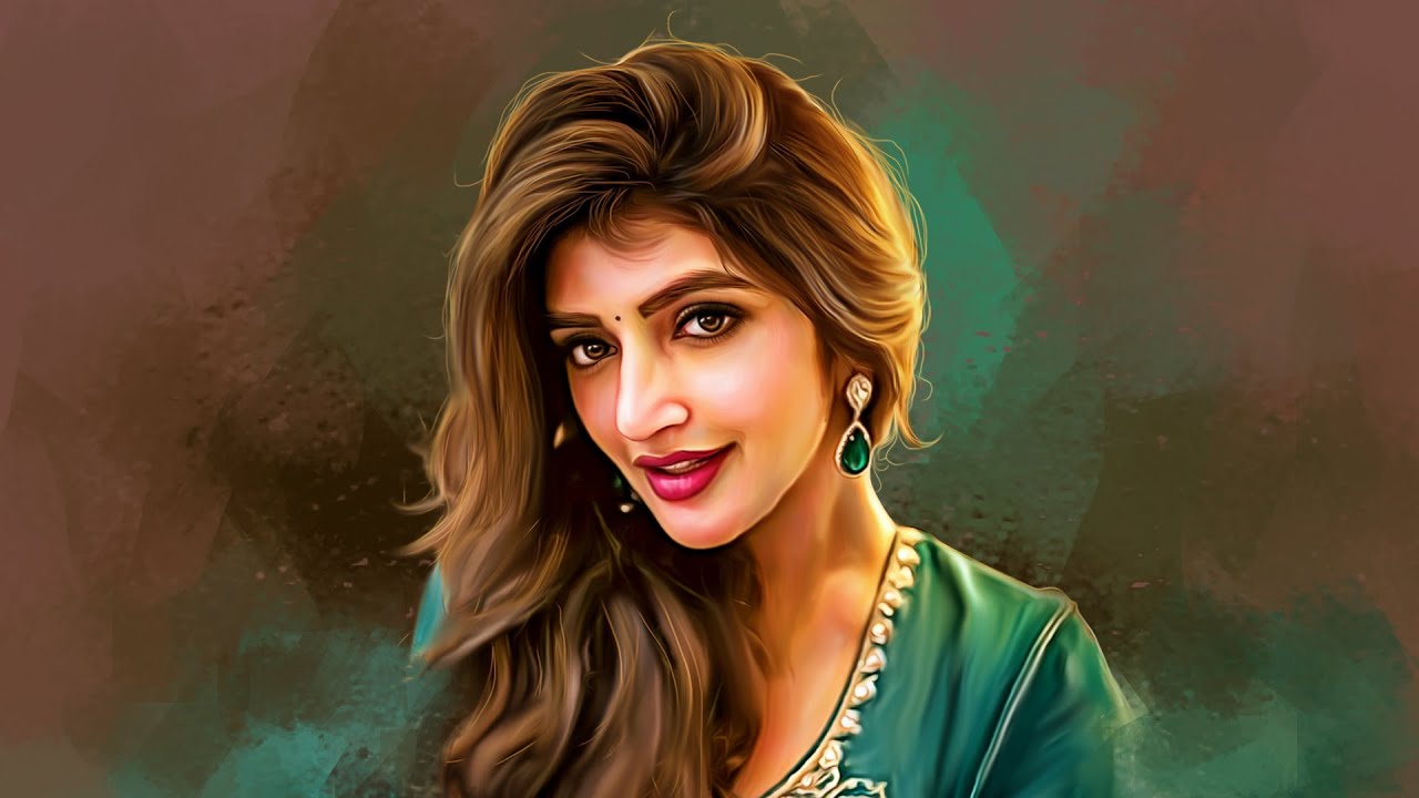 Sreeleela 😱 Digital Art Tutorial Stylized Portraits Artisa 23 YouTube