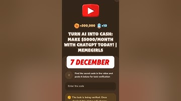 TURN AI INTO CASH: MAKE $5000/MONTH WITH CHATGPT TODAY! | MEMEGIRLS #memefi #code