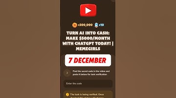 TURN AI INTO CASH: MAKE $5000/MONTH WITH CHATGPT TODAY! | MEMEGIRLS #memefi #code