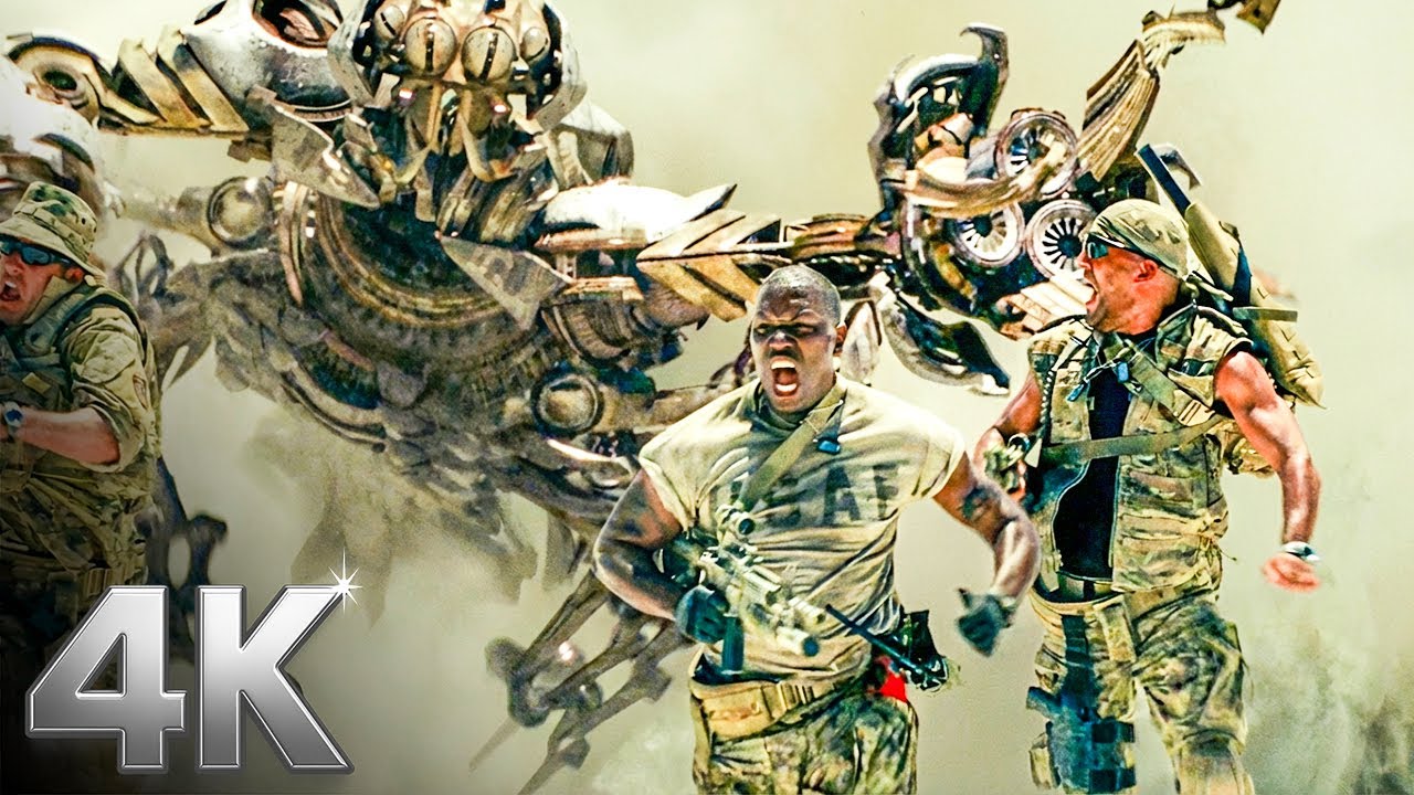 Soldiers vs Scorponok in the Desert | Transformers | CLIP 💥 4K