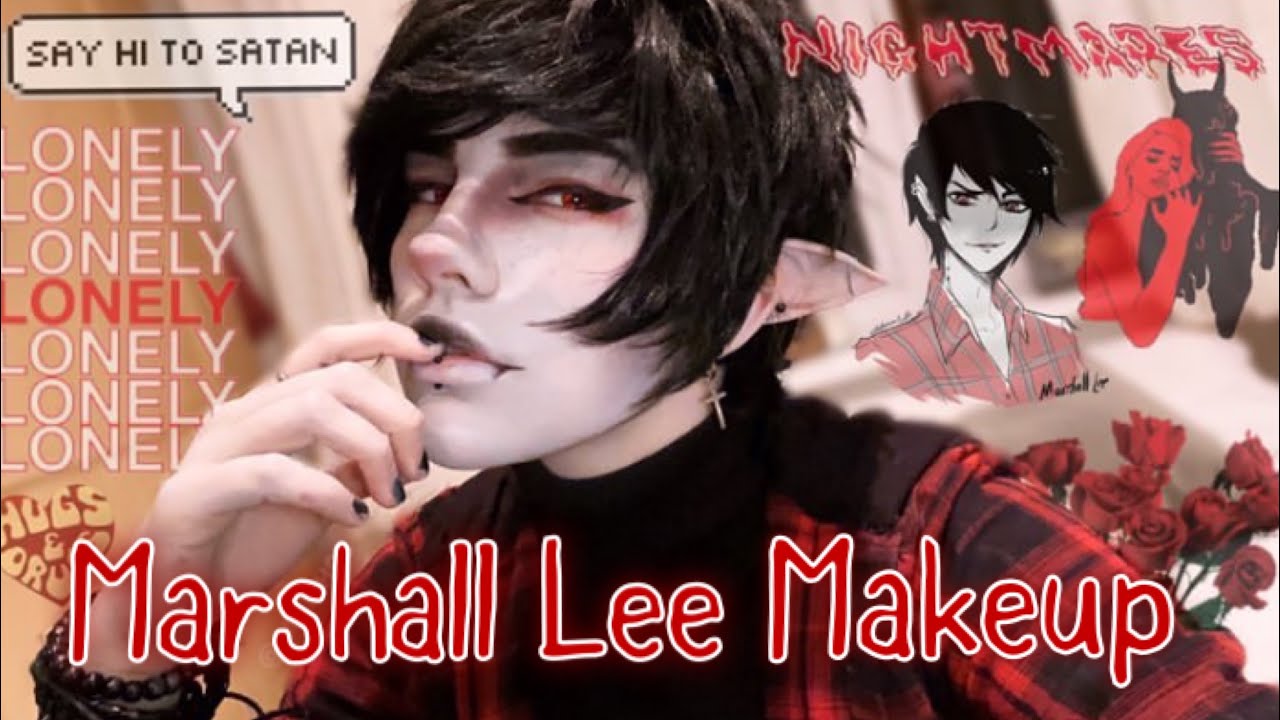 Marshall Lee Makeup - Cosplay Tutorial (Adventure Time) - YouTube