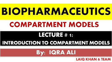 BIOPHARMACEUTICS - LEC # 1: INTRODUCTION TO COMPARTMENT MODELS