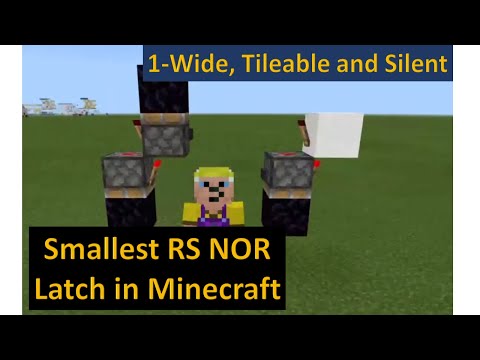 Bedrock: Smallest RS NOR Latch (one wide, tileable and silent)