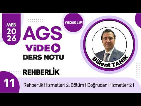 11 - Rehberlik Hizmetleri 2. Bölüm ( Doğrudan Hizmetler 2 ) - Bülent TANIK