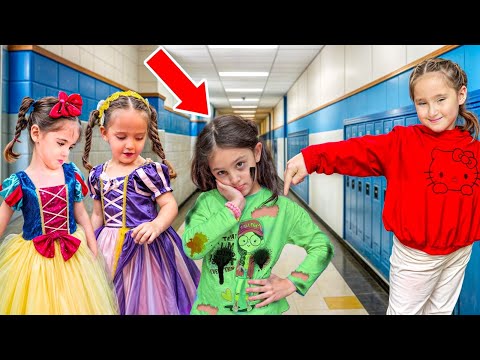 بنات أغنياء يتنمرون على بنت فقيرة في المدرسة مؤثر جدا 