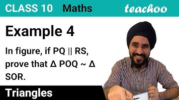 Example 4 - In figure, if PQ || RS, prove that ΔPOQ ~ ΔSOR - Triangles Class 10 - Teachoo