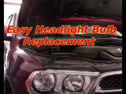 How To Replace A Headlight Bulb 2011- 2018 Dodge Durango