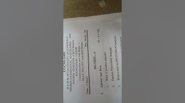 bsc 4th semester foundation course (communication soft skills)2021 Ambedkar University.