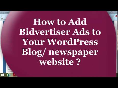 How to Add Bidvertiser Ads to Your WordPress Blog/newspaper website | Bangla ad Tutorial | Part-2