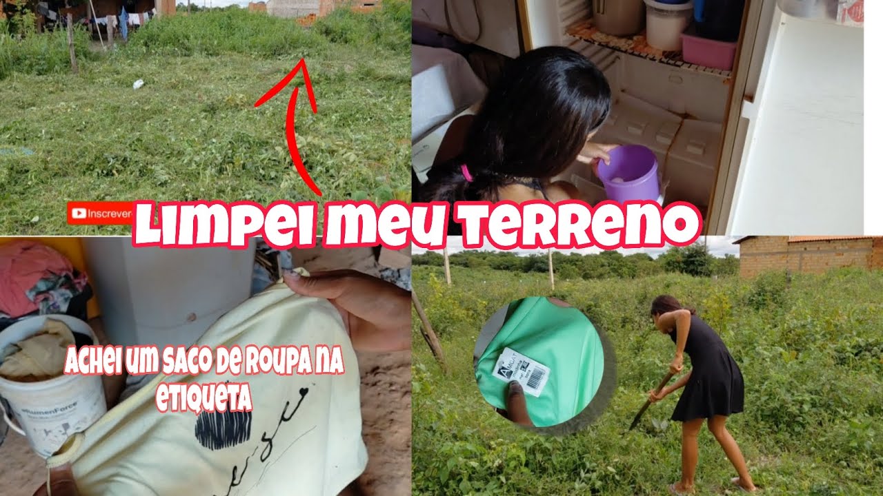 ACHEI UM SACO DE ROUPA NA ETIQUETA NO LIXÃO ALIPEI MEU TERRENO,  TENHO NOVIDADE 