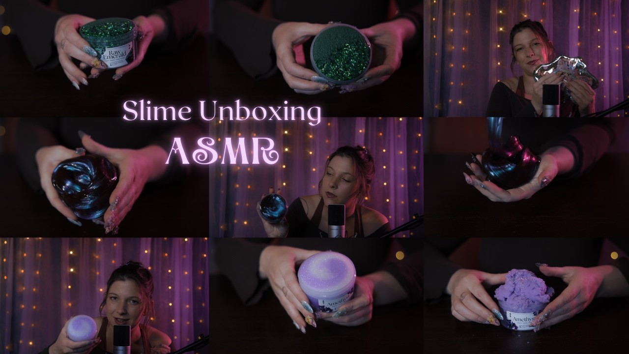 ASMR Slime Unboxing 🫧 Satisfying Close-Up Slime Sounds & Textures (Soft-Spoken)
