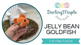 No Sew Jelly Bean Goldfish / Cute Crochet Goldfish / Full Video Tutorial / Quick Amigurumi Fish