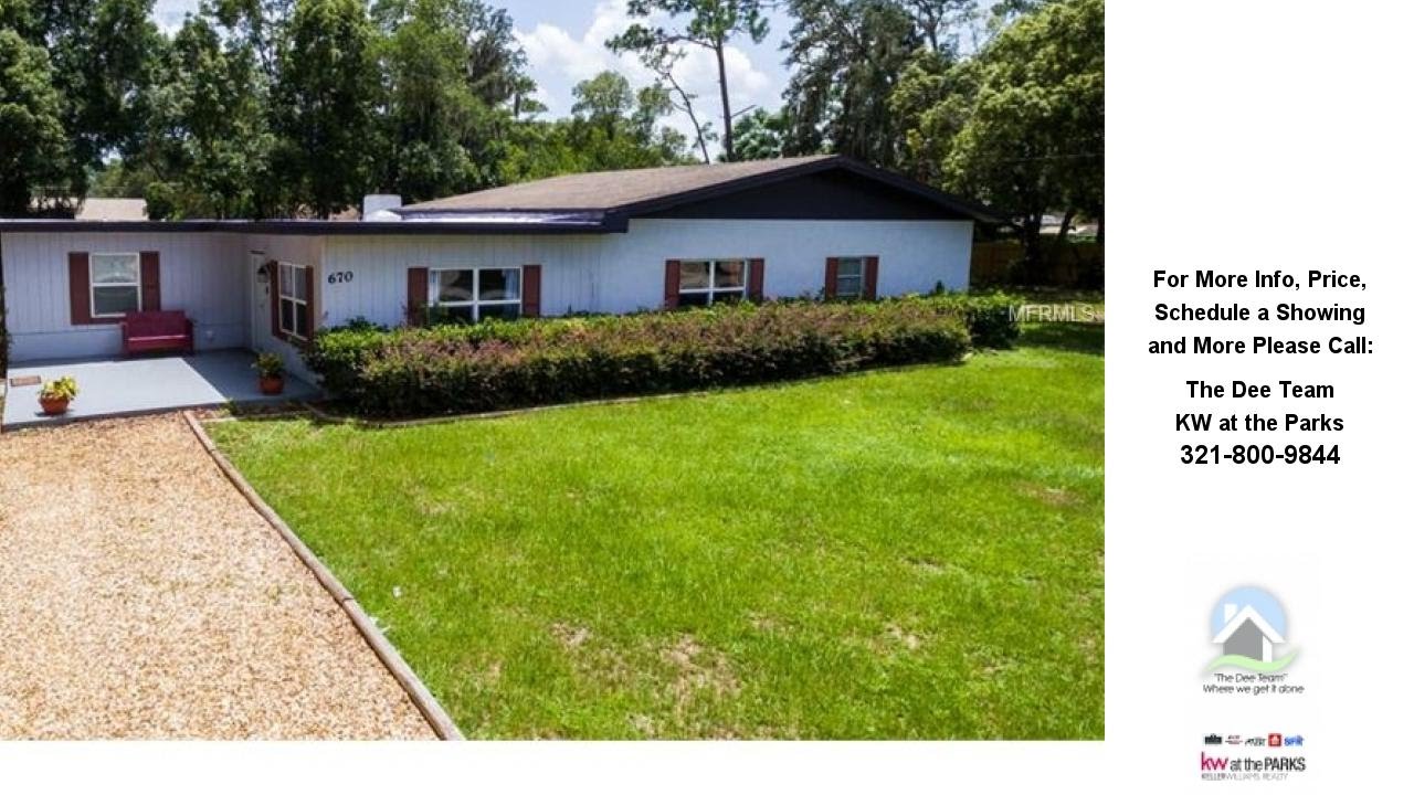 670 AVENUE, LONGWOOD, FL Presented by The Dee Team. YouTube