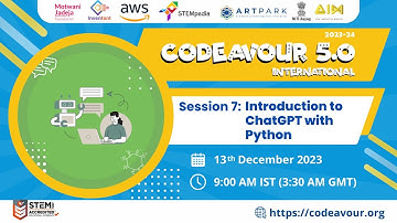 S7- Introduction to ChatGPT | Codeavour 5 AI, Coding and Robotics Student Training Bootcamp