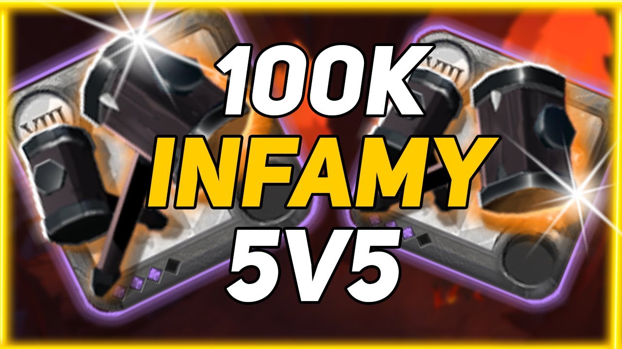 100K INFAMY | FORGE HAMMERS 5v5 HELLGATES | Albion Online 5v5 PvP