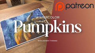 Paint a Pumpkin in Watercolor | Spooky Season Real-Time Tutori