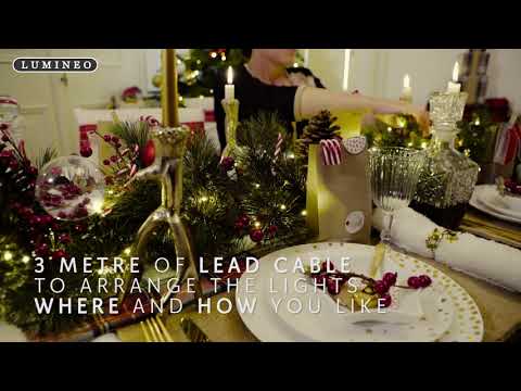 Светодиодная гирлянда нить Объемная Lumineo, Kaemingk, Зимняя Сказка