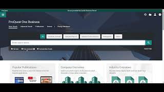 How to log in ProQuest One Business