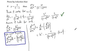 Differentiation properties, proof by induction