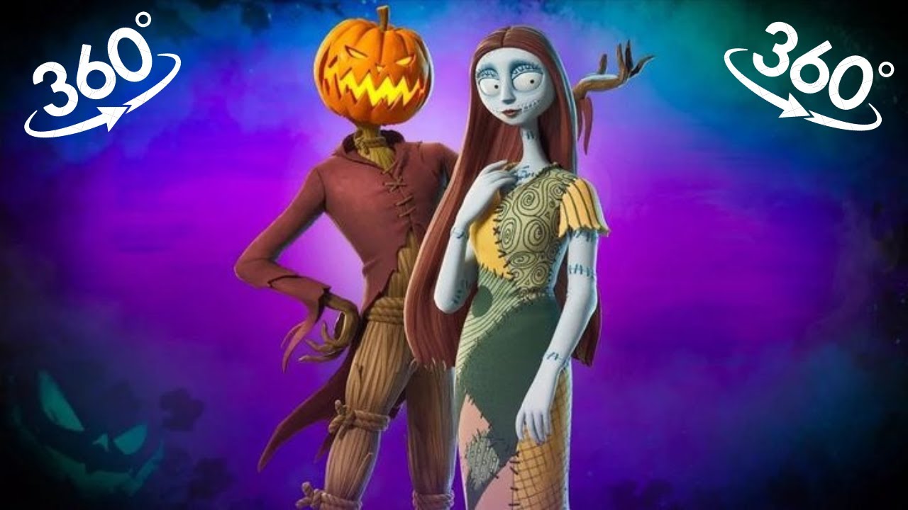 Найдите Тыквенного Короля и Салли (Кошмар Фортнайт в 360 4K VR) 