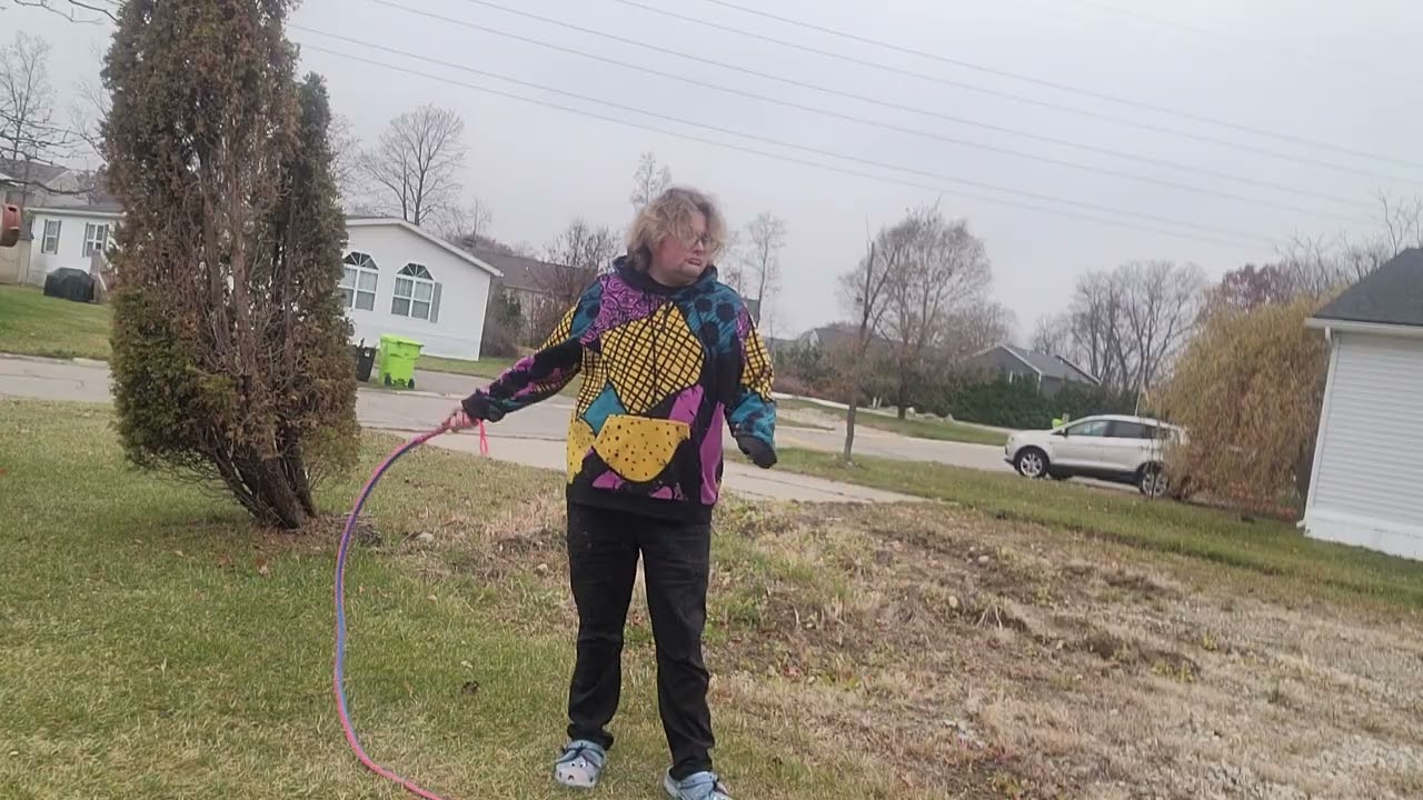 Practice with my Indiana Jones Whip~ (with help from the tree)