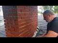 Tuckpointing a chimney