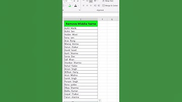 Remove Middle name Short tricks in Excel #trendingvideo #newvideo #shortvideo